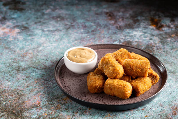 istock Delicious fried meat croquettes. Traditional croquette. 1702370800