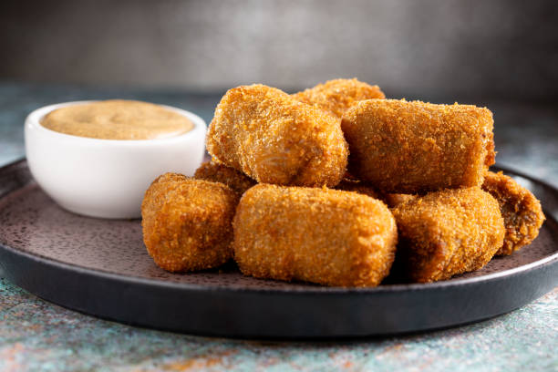 istock Delicious fried meat croquettes. Traditional croquette. 1702370802