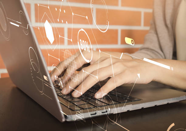 istock Working woman or business woman working with notebook. 1702400665