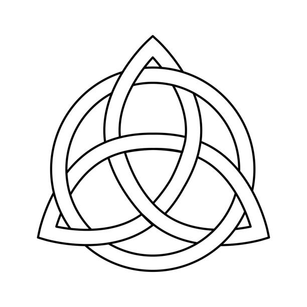 illustrations, cliparts, dessins animés et icônes de nœud de trinité celtique. illustration vectorielle. spe 10. - knotwork