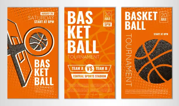Vector illustration of Basketball tournament poster