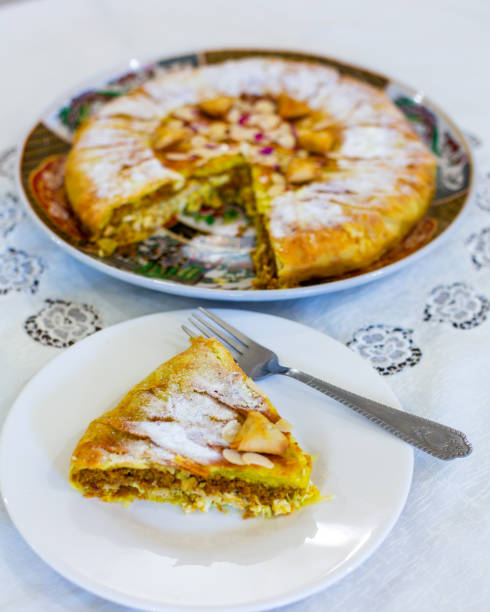 istock Moroccan pastilla with chicken and almonds 1702531846