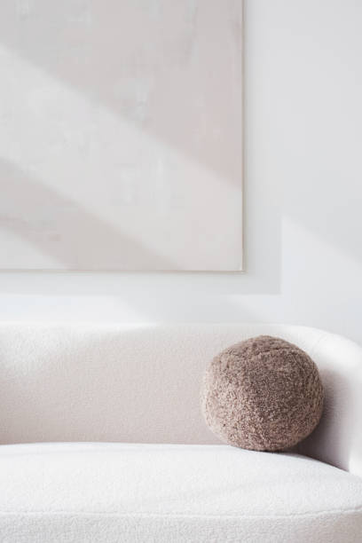 istock Interior design element. Sofa with sphere pillow in a living room 1702561295