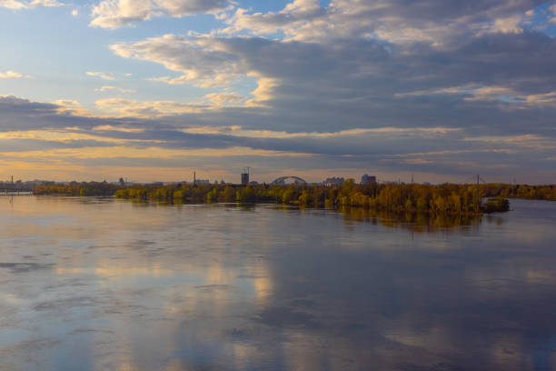 istock Spring sunset over the Dniper river in Kyiv , Ukraine 1702595021
