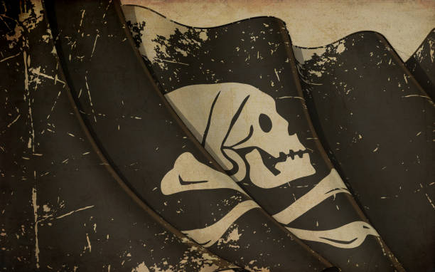 istock Old Paper Print - Waving Jolly Roger of Henry Every 1702614688