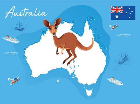 Australia Map and Kangaroo
https://maps.lib.utexas.edu/maps/islands_oceans_poles/australia.jpg