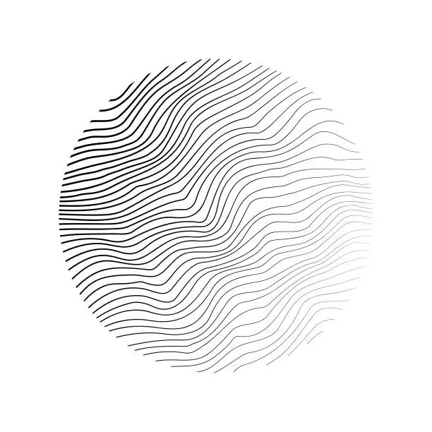 Vector illustration of Abstract wavy lines