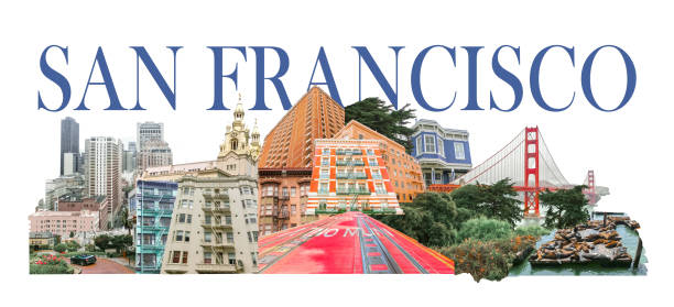 San Francisco in colorful poster design.
