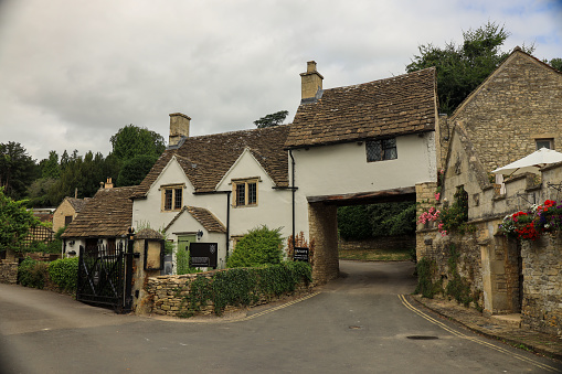 The beautiful Castle Combe, Cotswolds Medieval Village in England, UK during summer