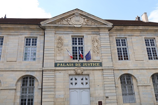 The courthouse, seen from the outside, town of Vesoul, department of Haute Saône, France