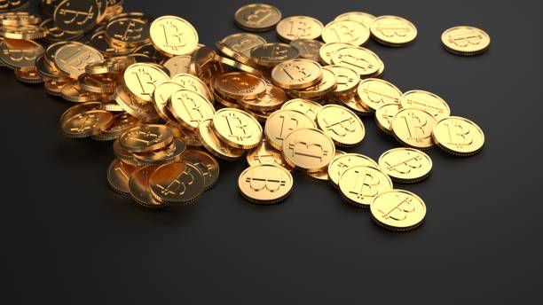 istock Bitcoin BTC coins heap. Blockchain technology 1702799900