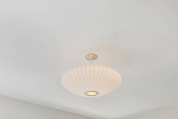 Stylish Vintage Modern Bedroom Light Fixture with Silver Accent and Warm Glow from Within