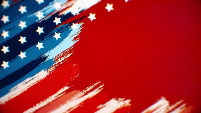 American flag paint brush animation, The concept of United States, US, straight line marker, brushstroke, ink brush, paint strokes, independence, patriotism, election background,