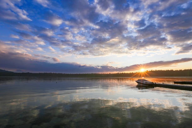 istock Late September sunset on Payette Lake, Idaho 1703066286