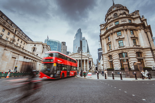 Double deck bus is a symbol of London transportation system.