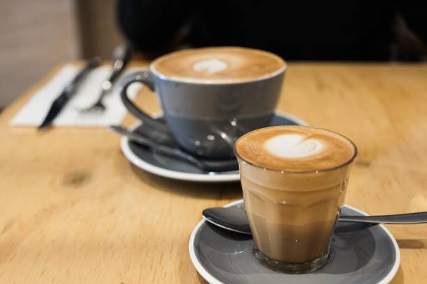 istock Two cups of coffee at a cafe in Cairns, Australia 1703172877