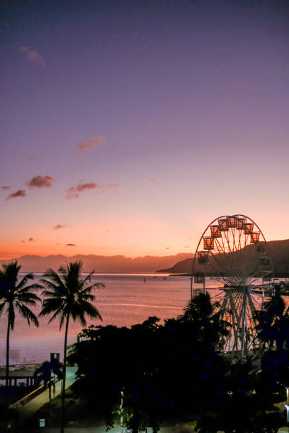 Sunrise over Cairns Esplanade, Far North Queensland