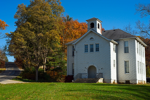 Old church, now empty, in Boston Township, Ohio, within the boundaries of Cuyahoga Valley National Park