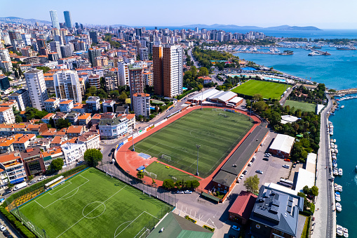 Istanbul, Turkey - August 21, 2023: Fenerbahce Sports Club Dereagzi Facilities in Kadikoy district of Istanbul, Turkey.