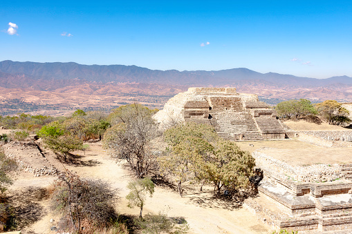 Ancient ruins of Monte Alban, Oaxaca.