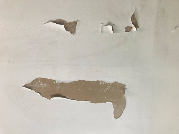 istock Close up defect of water stain on white ceiling. 1703313087