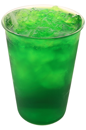 Iced green soda
