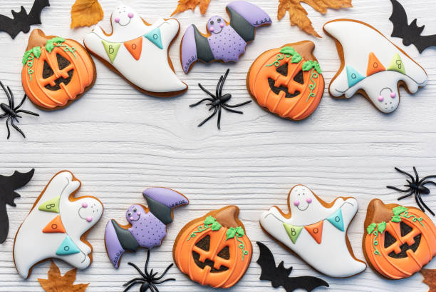 istock Multicolored Halloween  homemade cookies 1703435631