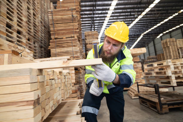 istock Wood turning operator ensures precision, quality to meet industry standards and customer requirement 1703452264