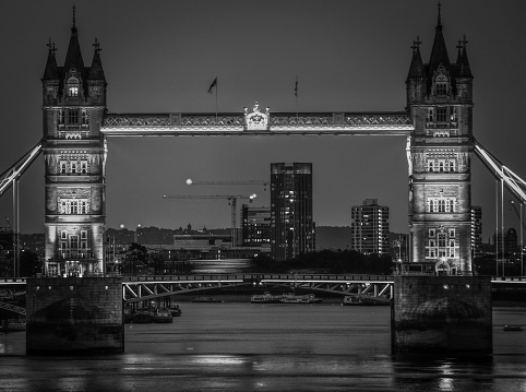 Black and white of Tower Bridge