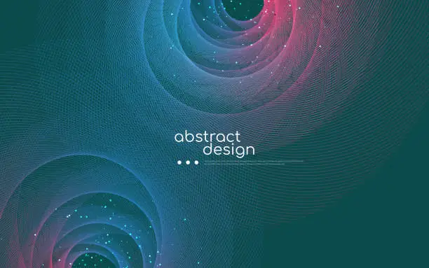 Vector illustration of Abstract swirl trail or tunnel.