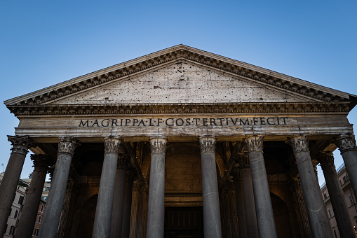 Pantheon temple in Rome: international landmarks of Italy
