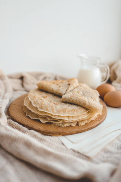 istock Stack of homemade pancakes, good morning concept 1703550775