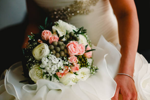 istock Colorful bridal bouquets with flowers 1703588891