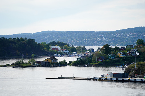 View of fjords in Oslo, Norway. City