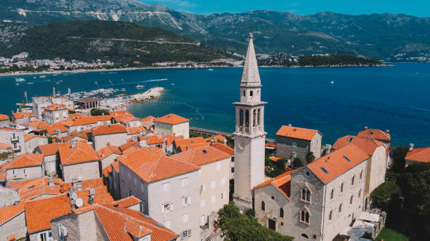 istock Aerial view of the old Budva 1703599326