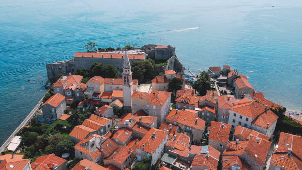 istock Aerial view of the old Budva 1703601024