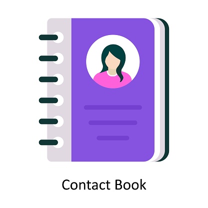 Contact Book vector Flat Icon Design illustration. Symbol on White background EPS 10 File