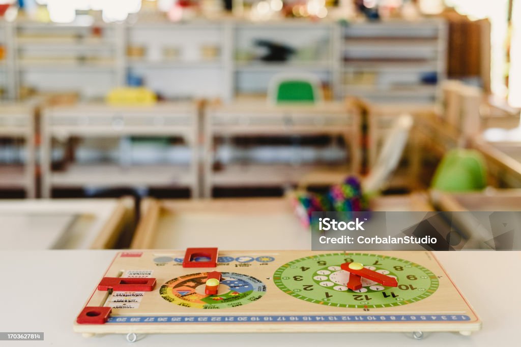 Math Class Materials Geometry And Mathematics Materials In A Montessori Classroom Stock ...