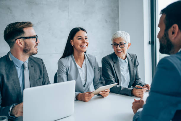 istock Business persons on meeting in the office. 1703628420