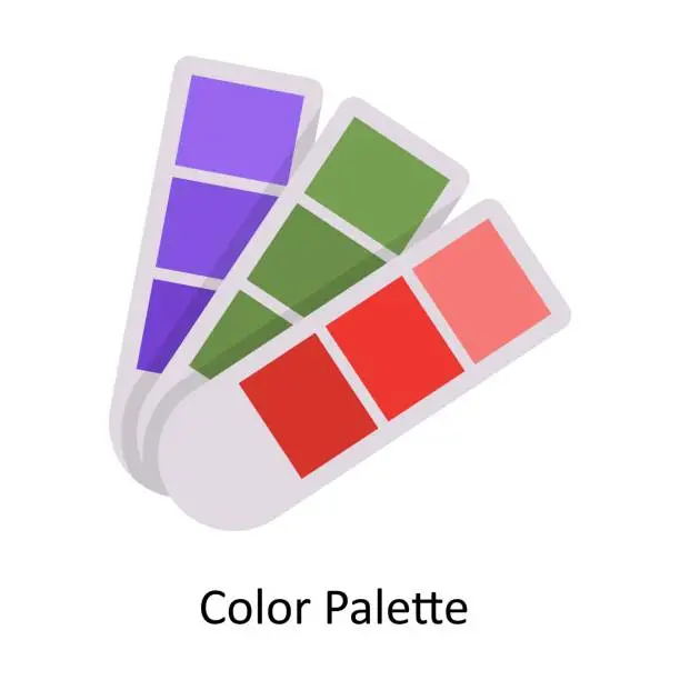 Vector illustration of Color Palette  vector Flat Icon Design illustration. Symbol on White background EPS 10 File