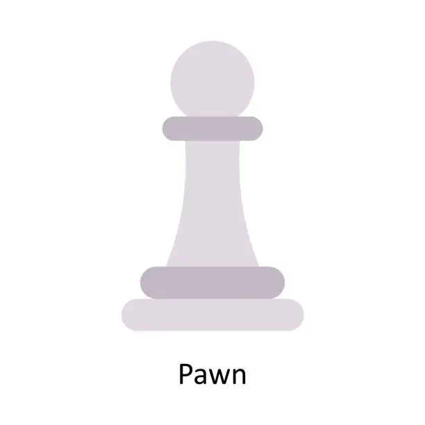 Vector illustration of Pawn vector Flat Icon Design illustration. Symbol on White background EPS 10 File