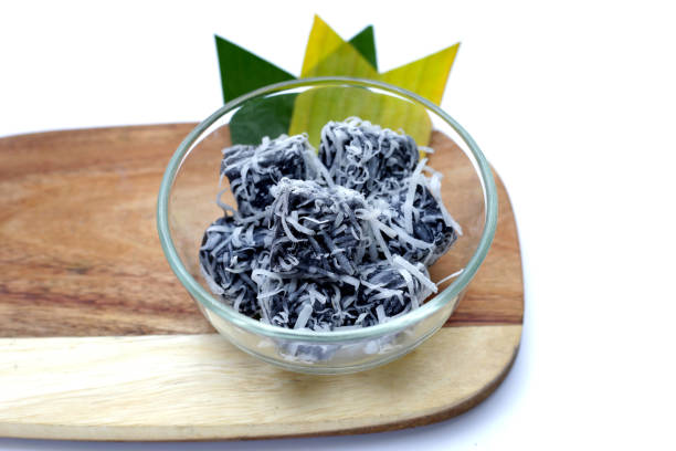 istock Black coconut sweet pudding. Thai Desserts. 1703639133