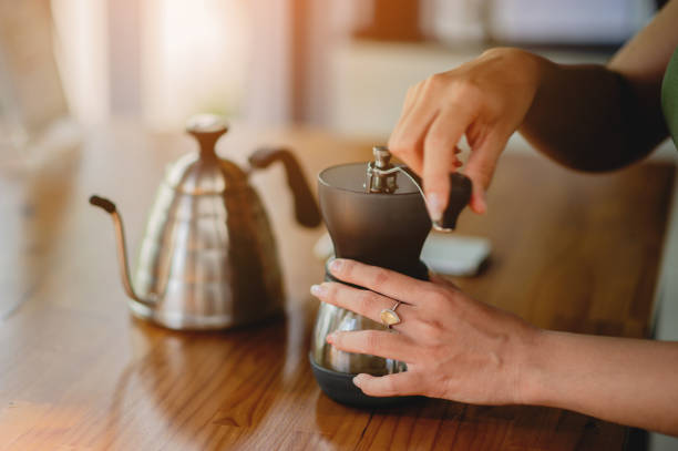 istock Fresh coffee, make fresh coffee, drip coffee, hot coffee, drink fresh Arabica coffee, make black coffee, coffee. 1703707052