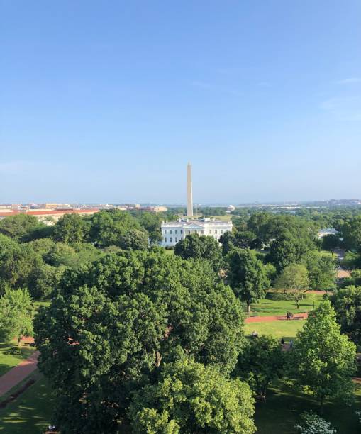 istock Looking Down at the White House and Washington Monument 1703709338