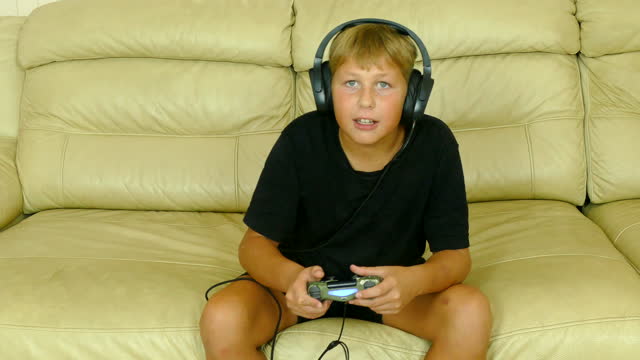 boy loses in a video game
