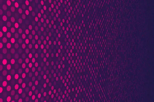 Vector illustration of Abstract Pink background with polka dots - Trendy 3D background