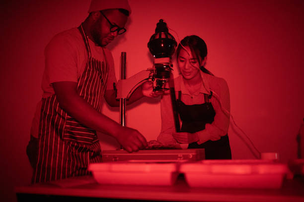 istock Traditional process of making a photos in darkroom. 1703785804