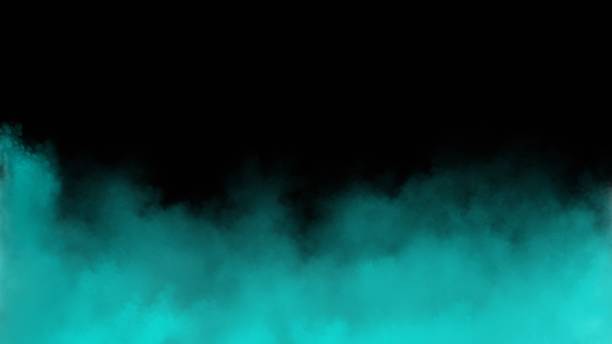 istock Green smoke on black background 1703820894