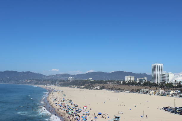 istock Santa Monica pier, coastal view, sunny day 1703829136