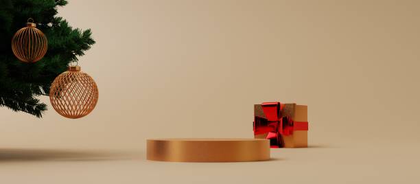 istock 3D christmas product podium 1703849571